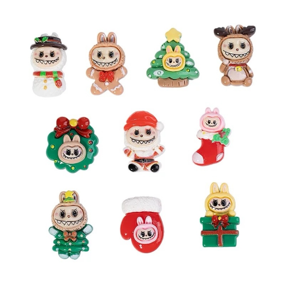 16PCs Festival Christmas Flat Back Cartoon cabochons-Great for Craft Jewelry DIY